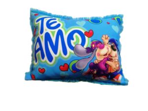 Cojín "Te Amo" – Diseño Romántico de Perritos Enamorados